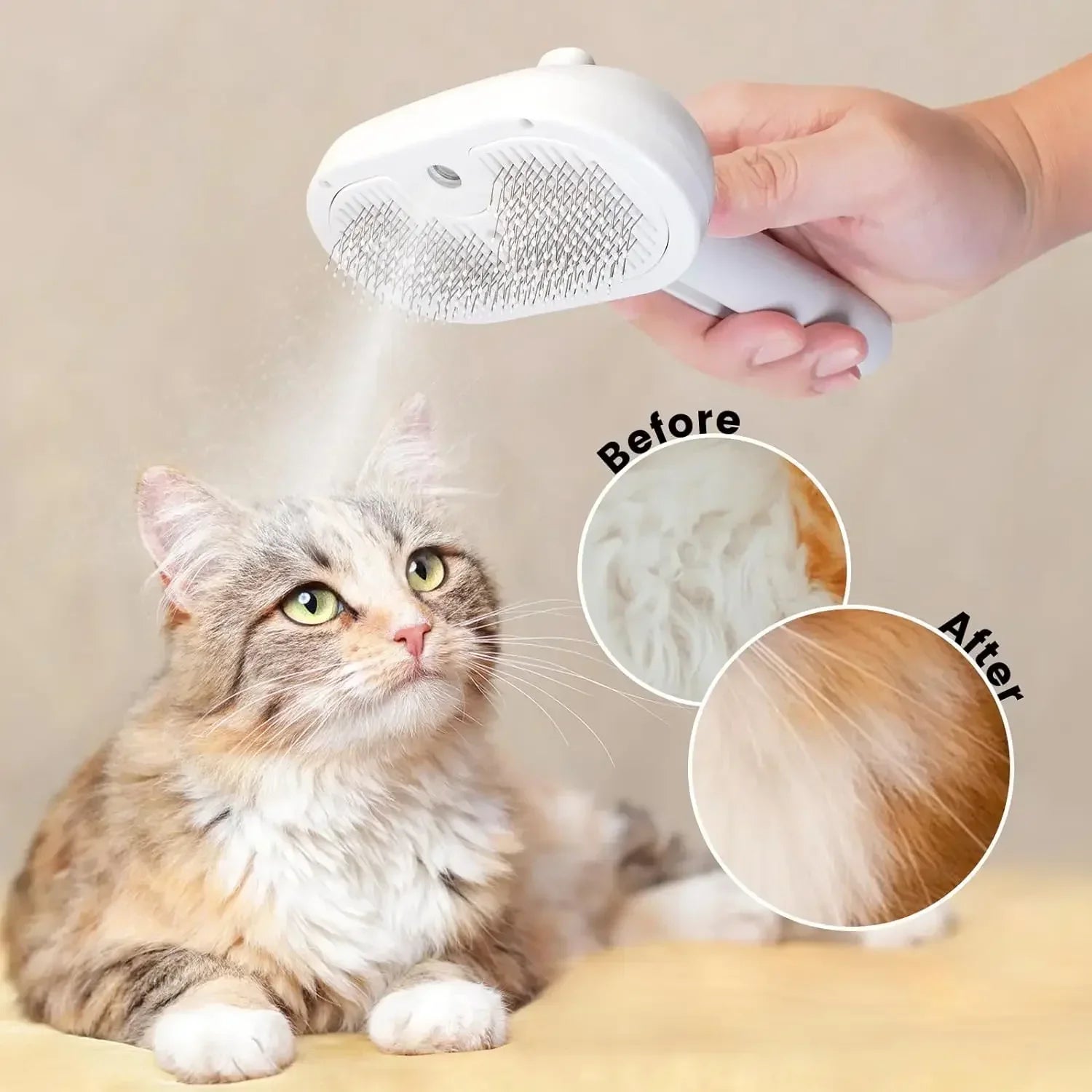 Petura SteamBrush™ — 3-in-1 Electric Dematting & Massage Comb