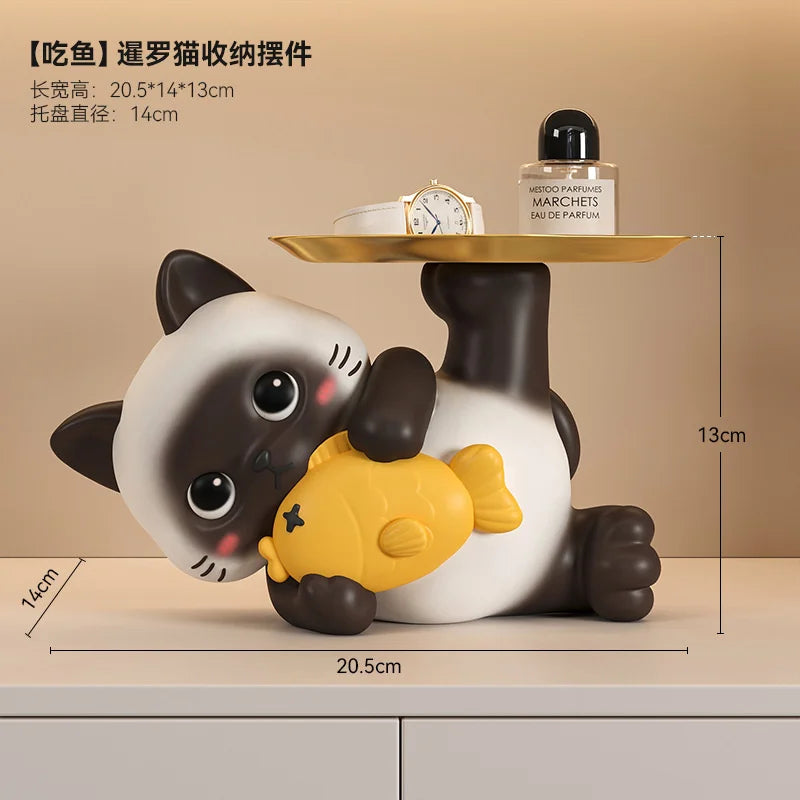 Petura LuxCat™ — Siamese Cat Decorative Tray & Ornament