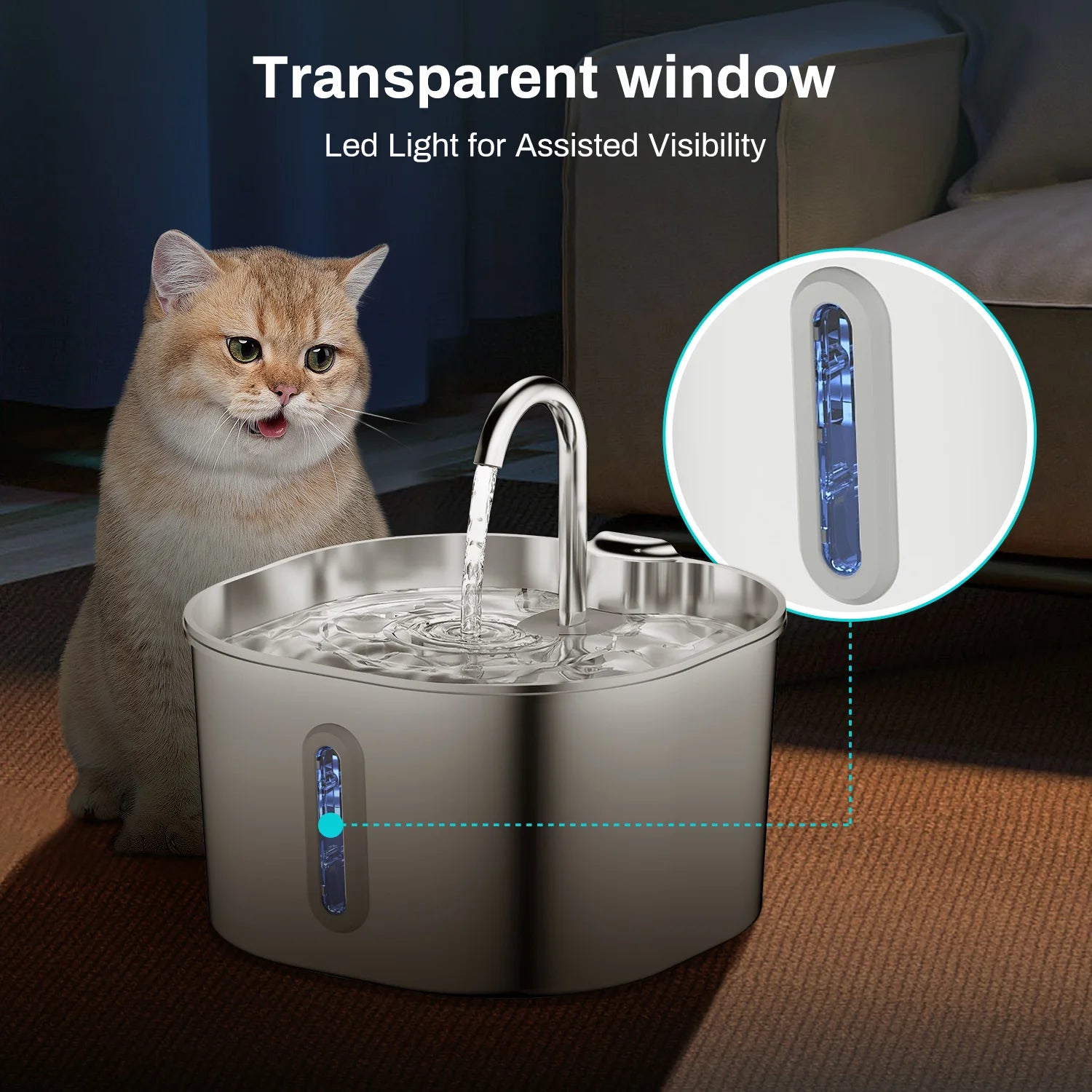 Petura HydroFlow™ — Stainless Steel Smart Water Fountain