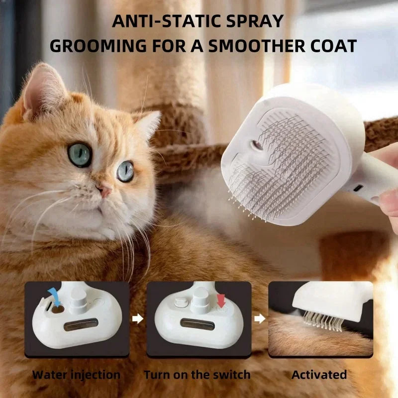Petura SteamBrush™ — 3-in-1 Electric Dematting & Massage Comb