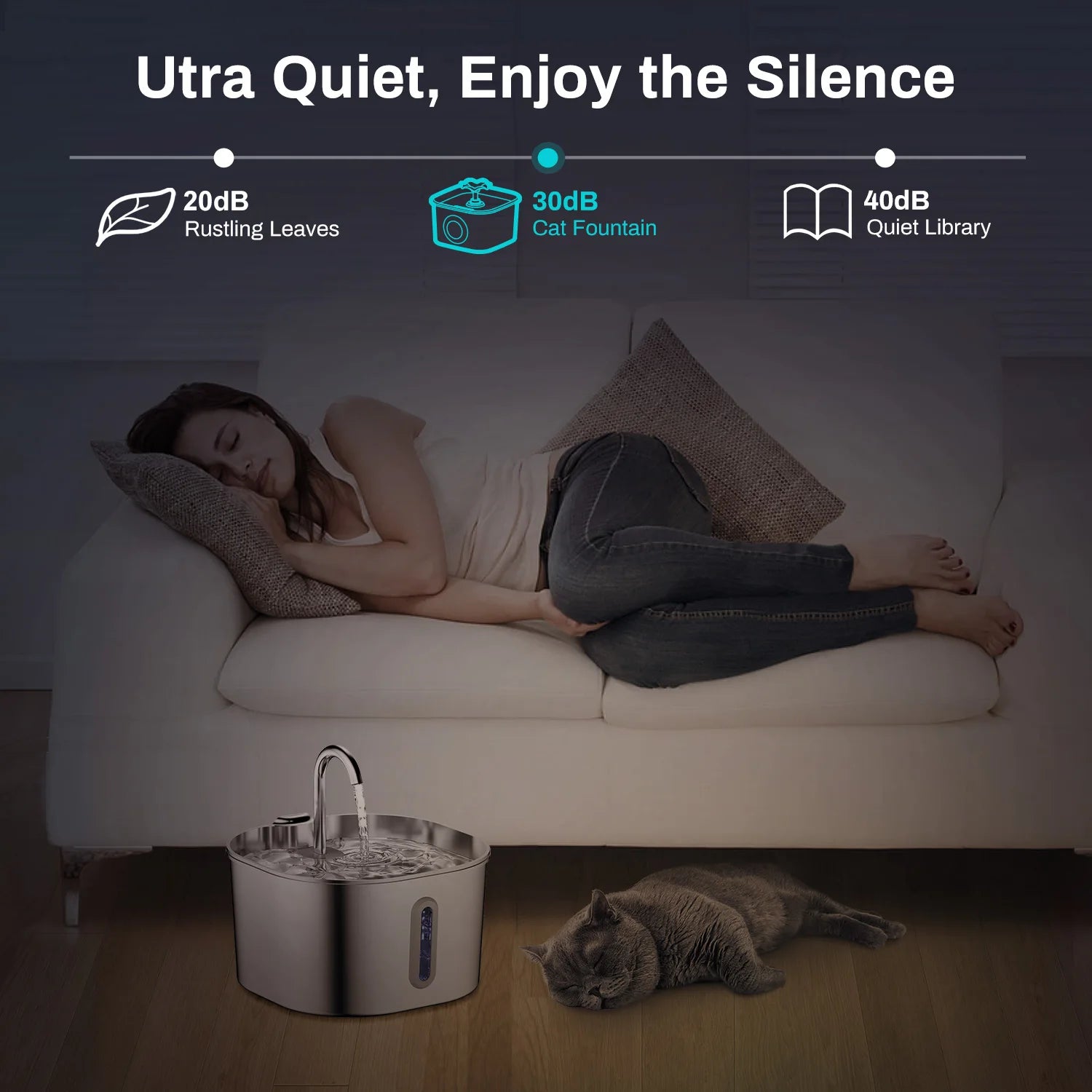 Petura HydroFlow™ — Stainless Steel Smart Water Fountain