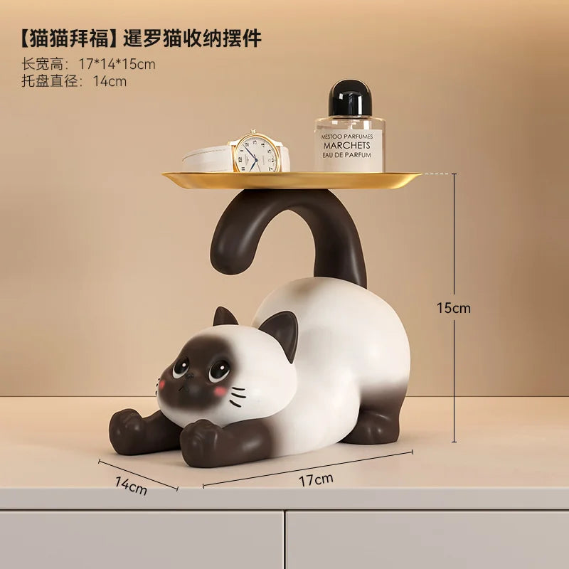 Petura LuxCat™ — Siamese Cat Decorative Tray & Ornament